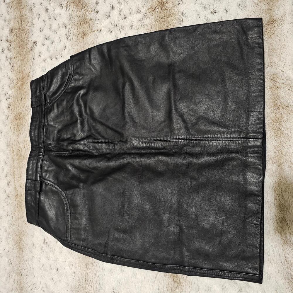 Elizabeth Paris New York Vintage Leather Pencil Skirt 9-10